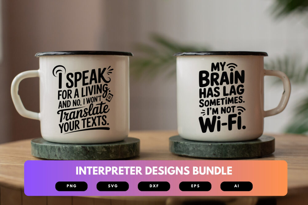 Interpreter SVG Bundle | Professional Language Shirt Designs, Interpreter Clipart , Cut Files for Cricut & Sublimation - Image 7
