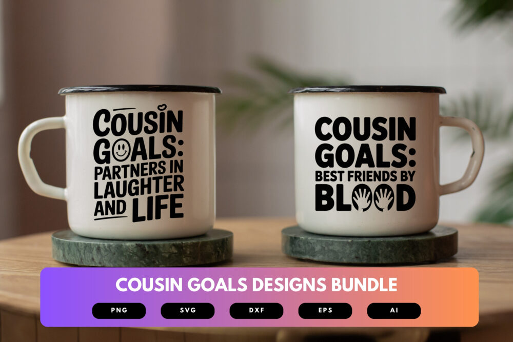 Cousin Goals SVG Bundle | Matching Family Clipart, Fun Cousin Silhouette Cut Files for Cricut & Sublimation - Image 7