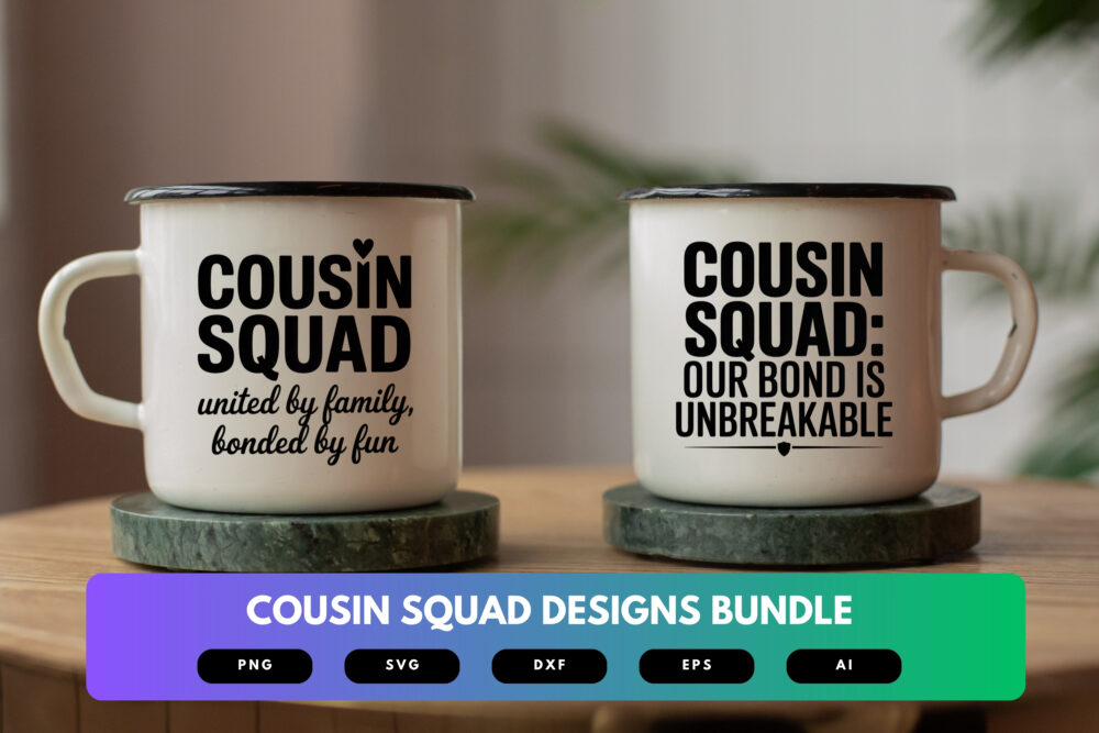 Cousin Squad SVG Bundle | Matching Family Clipart, Cousin Reunion Silhouette Cut Files for Cricut & Sublimation - Image 6
