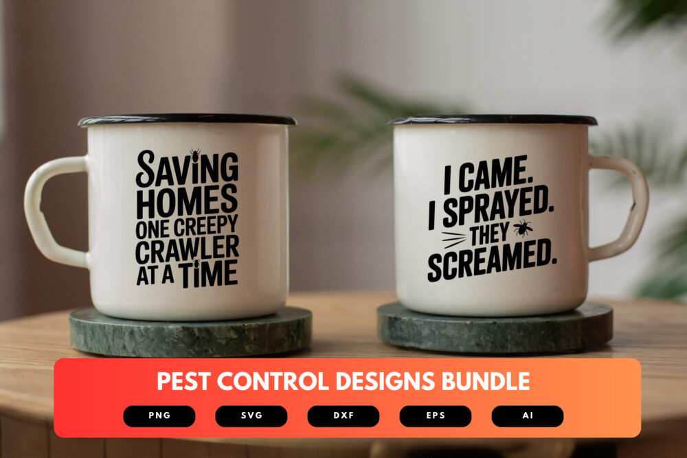 Pest Control SVG Bundle | Exterminator Clipart, Pest Removal Silhouette Cut Files for Cricut & Sublimation - Image 7