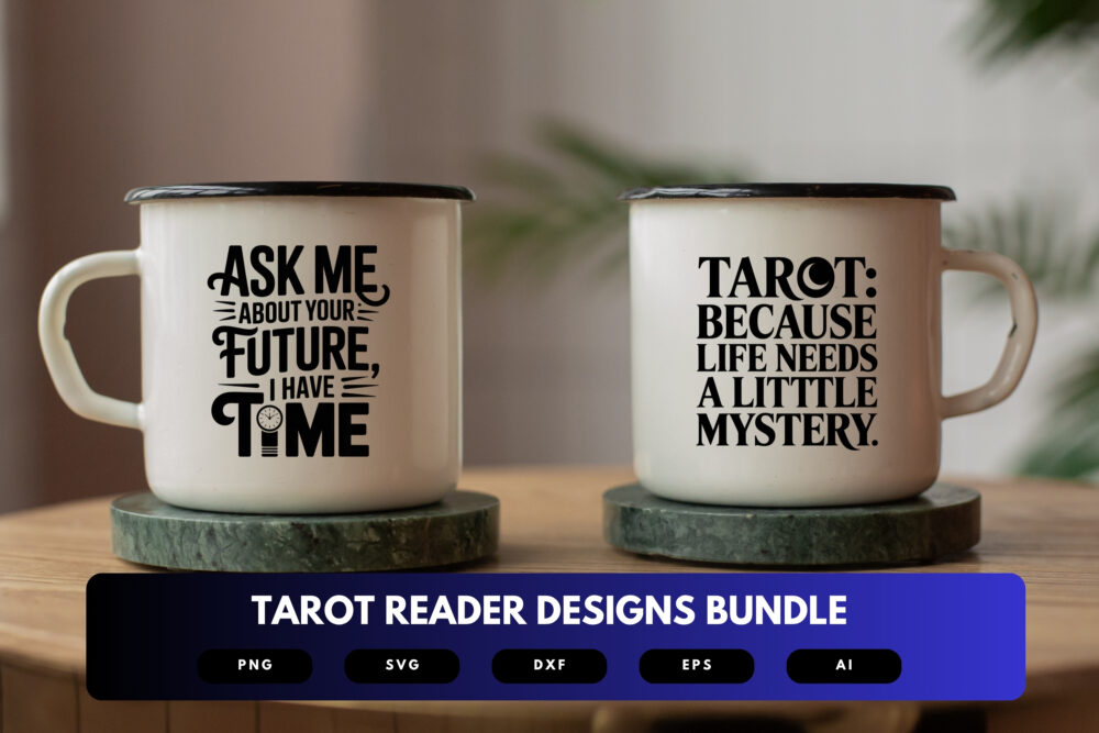 Tarot Reader SVG Bundle | Mystic Card Clipart, Fortune Teller Silhouette Cut Files for Cricut & Sublimation - Image 7