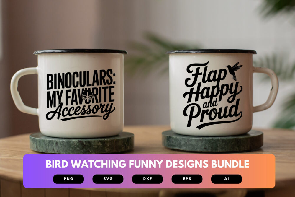 Bird Watching SVG Bundle | Funny Birdwatcher Clipart , Silhouette Cut Files for Cricut & Sublimation - Image 7