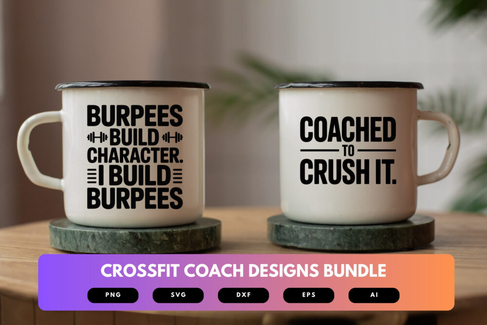 CrossFit Coach SVG Bundle | Fitness Trainer Quotes , Workout Cut Files for Cricut & Sublimation - Image 7