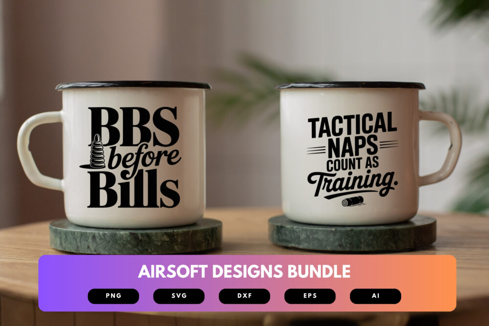Airsoft SVG Bundle | Tactical Gun Clipart, Military Silhouette Cut Files for Cricut & Sublimation - Image 7