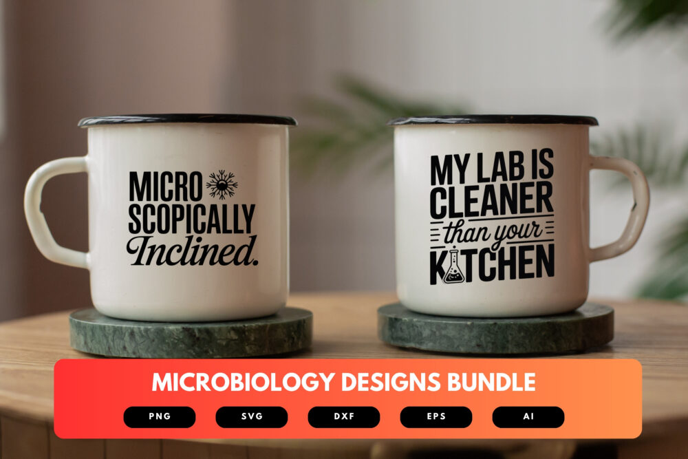 Microbe Biofactory Svg Microbiology SVG Bundle | Science Clipart, Microbe Illustrations ...