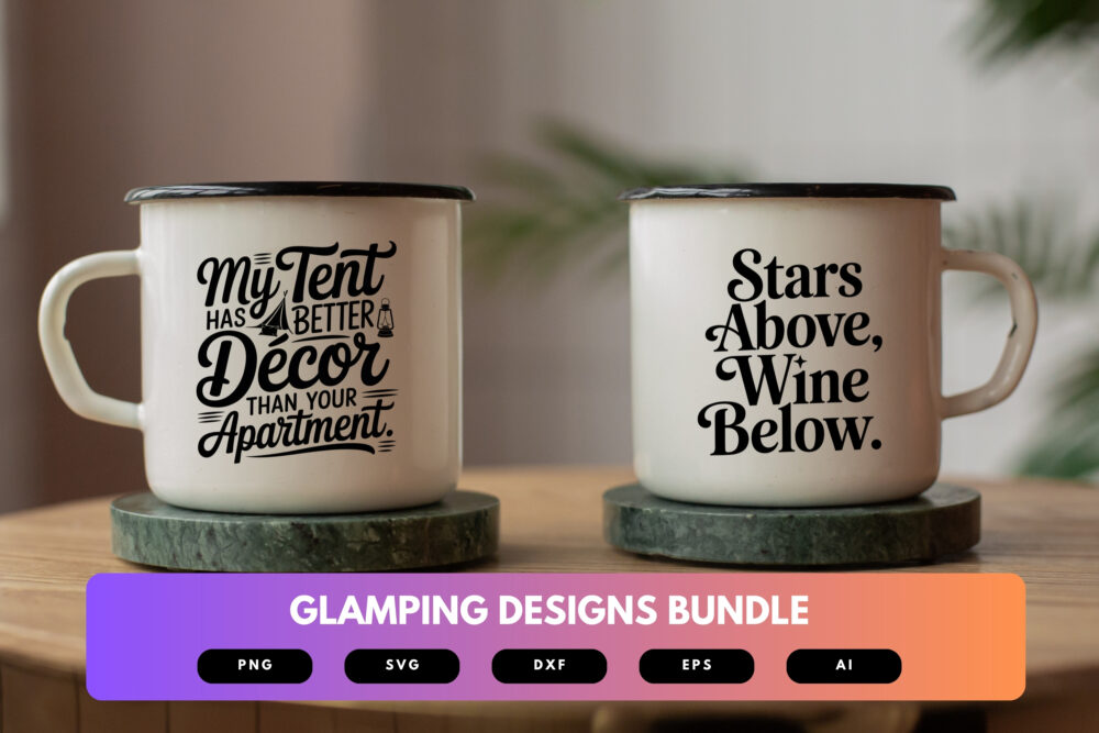Glamping SVG Bundle | Glam Camping Clipart, Outdoor Adventure Cut Files for Cricut & Sublimation - Image 7