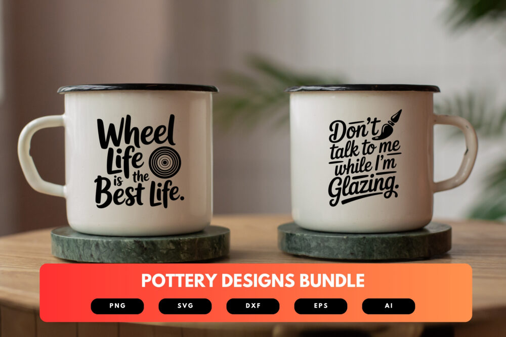 Pottery SVG Bundle | Ceramic , Clay Art Cut Files for Cricut, Sublimation & Craft Projects - Image 7