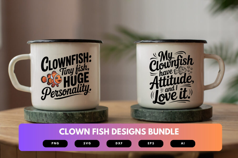 Clown Fish SVG Bundle | Cute Aquarium , Ocean Life Cut Files for Cricut, Sublimation & Crafts - Image 7