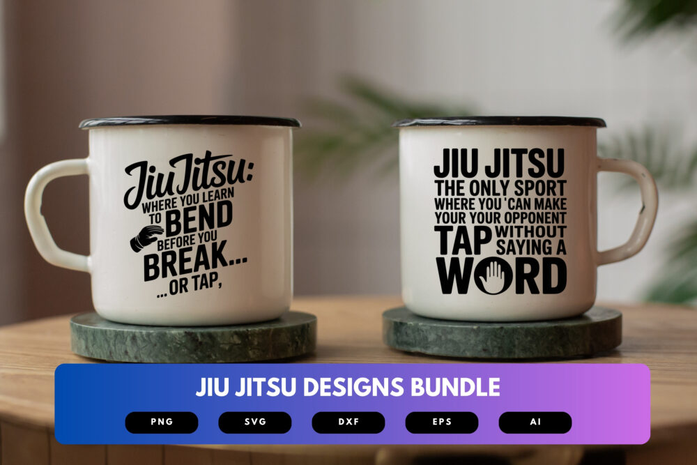 Jiu Jitsu SVG Bundle | Martial Arts Quotes, BJJ Clipart and Grappling Cut Files for Cricut & Sublimation - Image 6