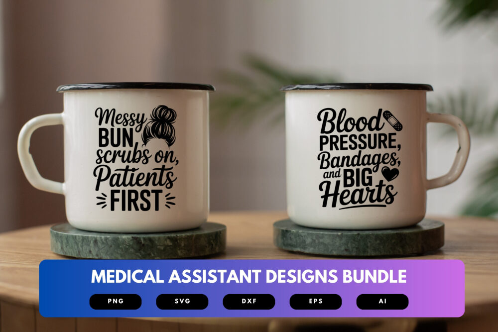 Medical Assistant SVG Bundle | Healthcare Quotes, Clinic Staff Cut Files for Cricut, Silhouette & Sublimation - Image 6