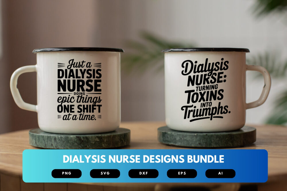 Dialysis Nurse SVG Bundle | Kidney Care Clipart, Medical Silhouette Cut Files for Cricut & Sublimation - Image 6