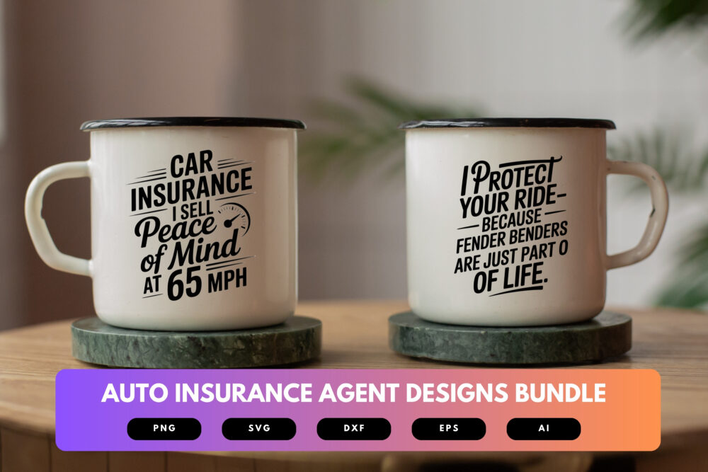 Auto Insurance Agent SVG Bundle | Insurance Quote Clipart, Agent Silhouette Cut Files for Cricut & Sublimation - Image 6