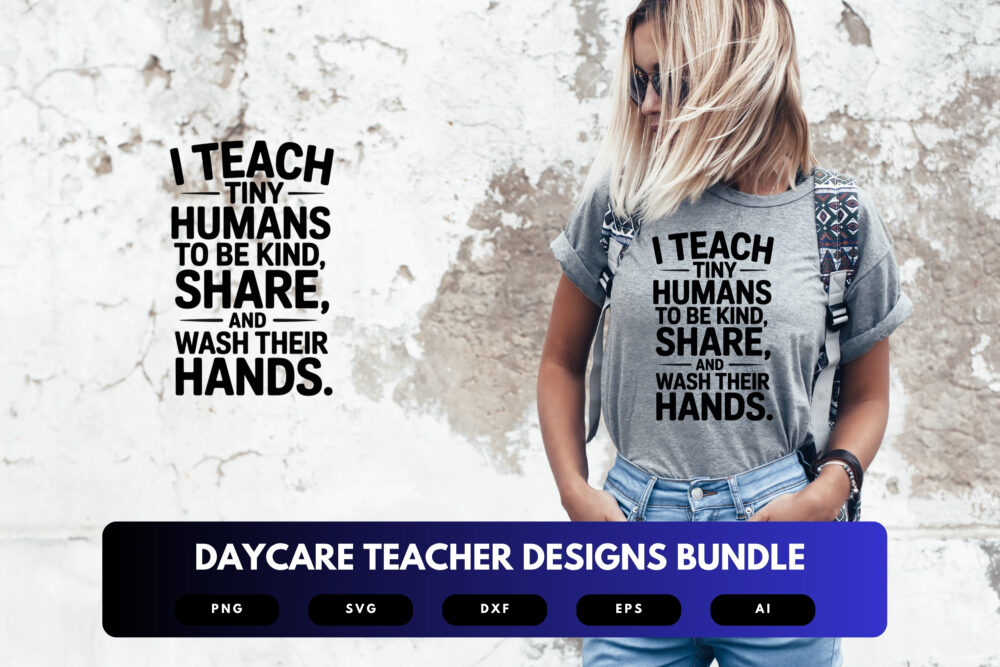Daycare Teacher SVG Bundle | Childcare Clipart, Preschool Quote Cut Files for Cricut & Sublimation - Image 5