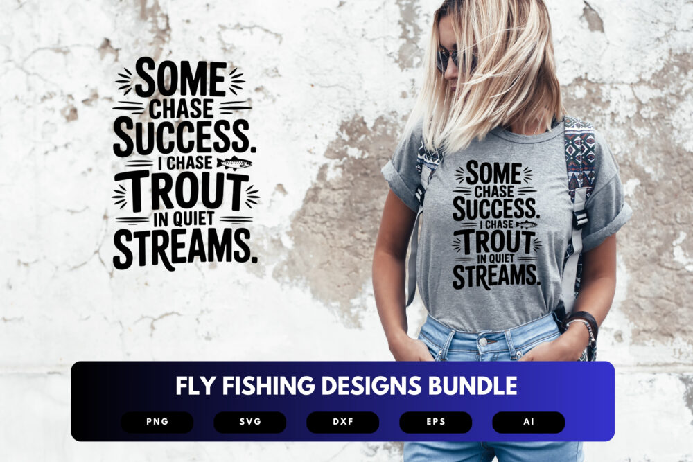 Fly Fishing SVG Bundle | Angler Clipart, Trout Silhouette Cut Files for Cricut & Sublimation - Image 5