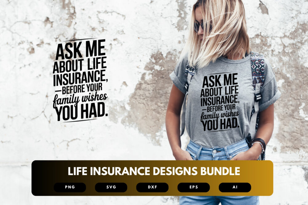 Life Insurance SVG Bundle | Motivational Agent Quotes, Policy Cut Files for Cricut & Sublimation - Image 5