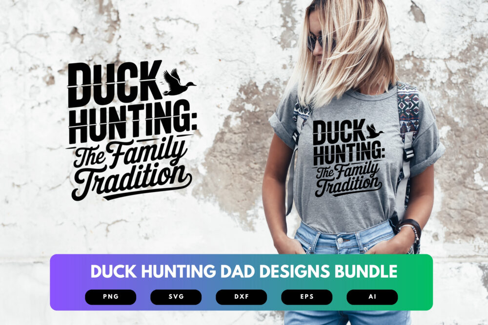 Duck Hunting Dad SVG Bundle | Waterfowl Clipart, Hunter Silhouette Cut Files for Cricut & Sublimation - Image 5