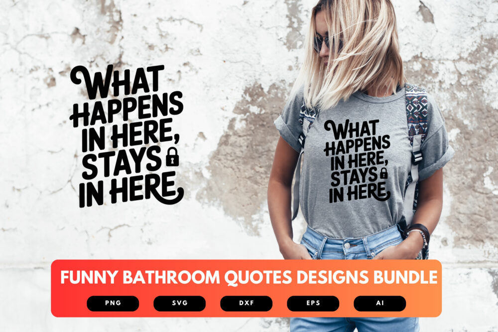 Funny Bathroom Quotes SVG Bundle | Hilarious Restroom Sign Designs, Toilet Humor Cut Files for Cricut & Sublimation - Image 6