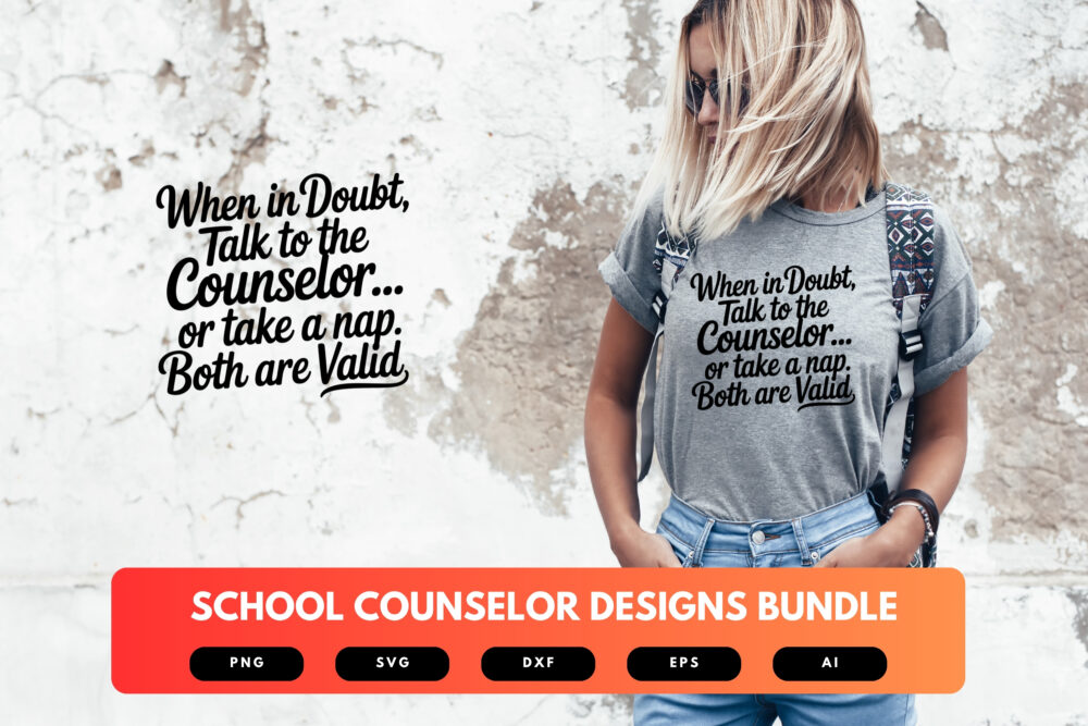 School Counselor SVG Bundle | Motivational Quotes , Education Cut Files for Cricut & Sublimation - Image 6