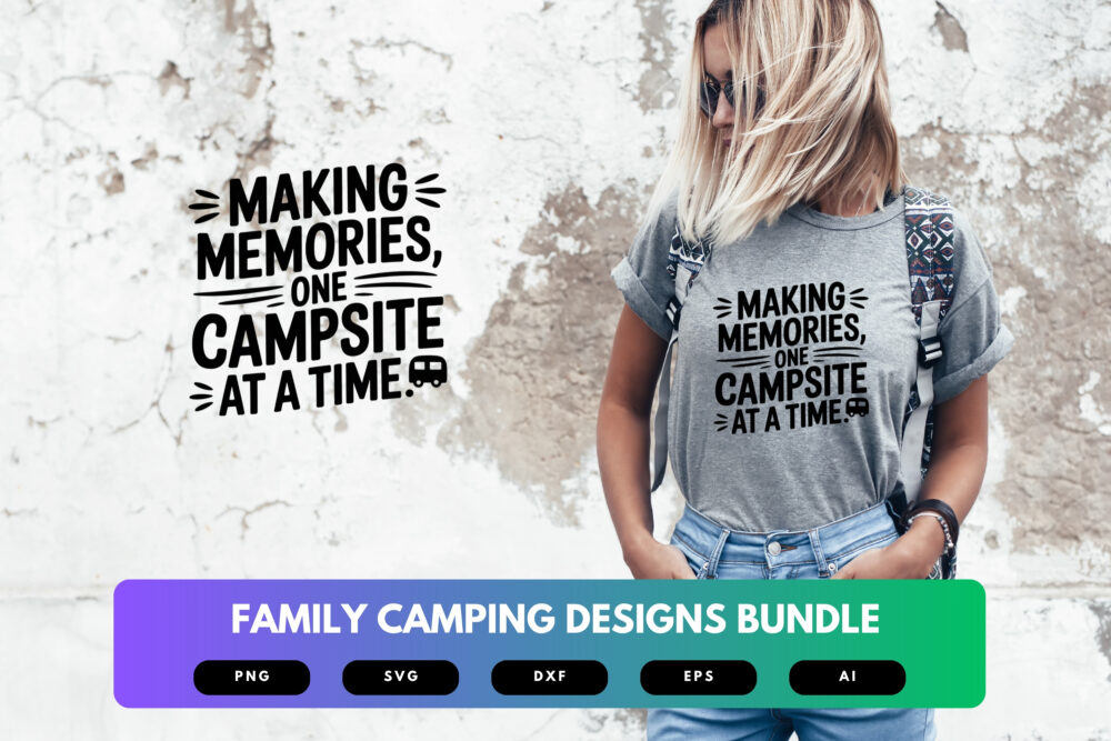 Family Camping SVG Bundle | Campfire Quotes, Outdoor Adventure Cut Files for Cricut, Silhouette & Sublimation - Image 6