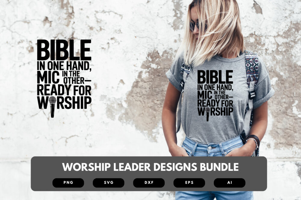 Worship Leader SVG Bundle | Faith Quotes for Church, Cricut Cut Files, Sublimation & DIY Crafts - Image 5