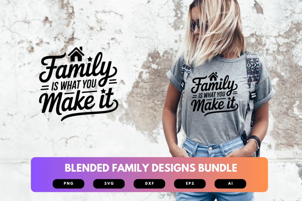 Blended Family SVG Bundle | Bonus Parent Quotes, Stepfamily Clipart , Silhouette Cut Files for Cricut & Sublimation - Image 6