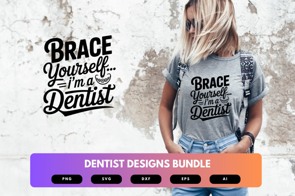 Dentist SVG Bundle | Funny Dental Quotes, Tooth Clipart , Silhouette Cut Files for Cricut & Sublimation - Image 6