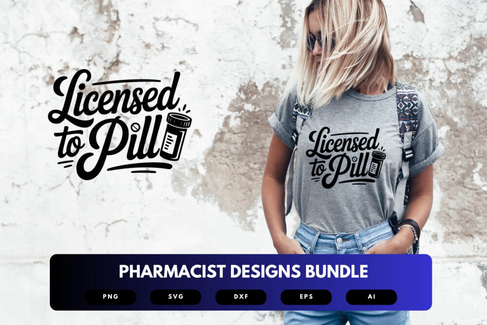 Pharmacist SVG Bundle | Pharmacy Quotes, Medicine Clipart , Silhouette Cut Files for Cricut & Sublimation - Image 6