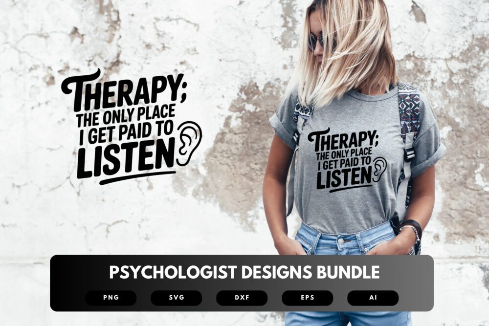 Psychologist SVG Bundle | Therapy Quotes, Mental Health Clipart , Silhouette Cut Files for Cricut & Sublimation - Image 6