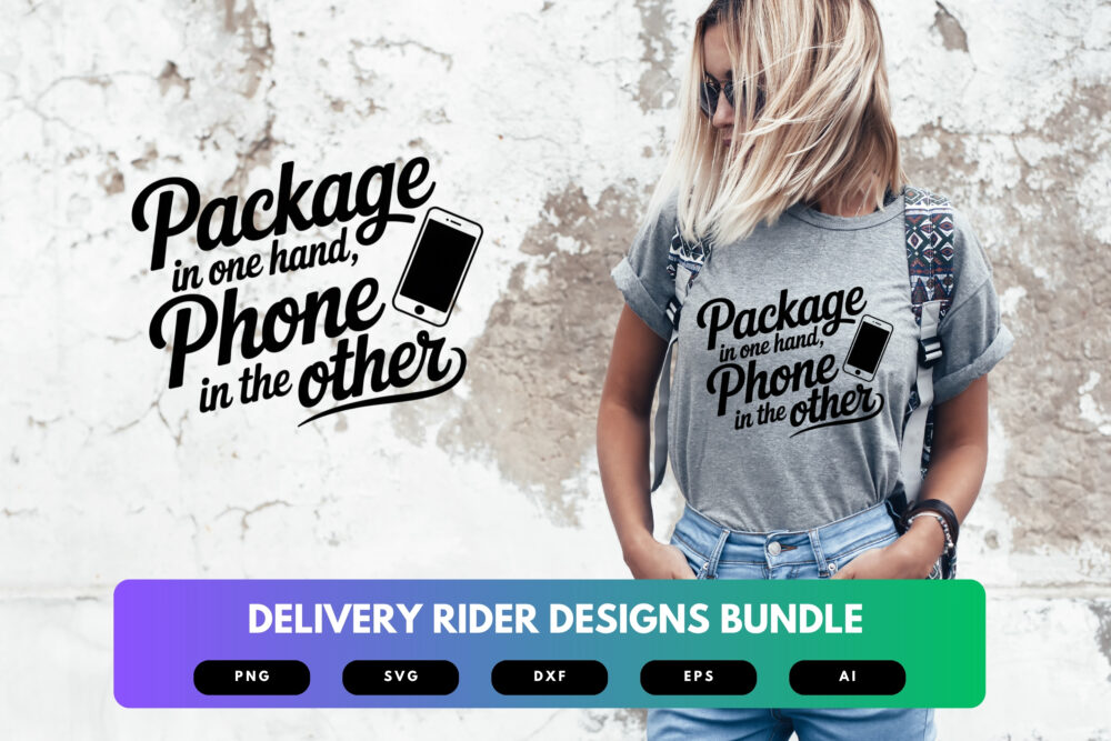 Delivery Rider SVG Bundle | Courier Clipart, Food Delivery Silhouette Cut Files for Cricut & Sublimation - Image 6