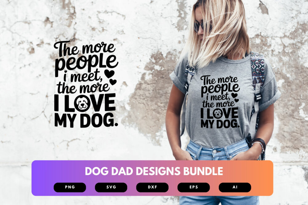 Dog Dad SVG Bundle | Pet Lover Clipart, Funny Dog Owner Cut Files for Cricut & Sublimation - Image 6