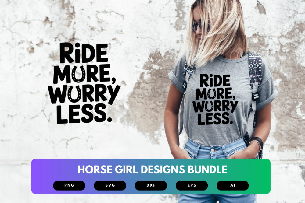 Horse Girl SVG Bundle | Equestrian Clipart, Cowgirl Quote Cut Files for Cricut & Sublimation - Image 5