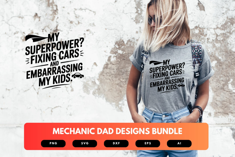 Mechanic Dad SVG Bundle | Funny Garage Quote Clipart, Car Repair Cut Files for Cricut & Sublimation - Image 6