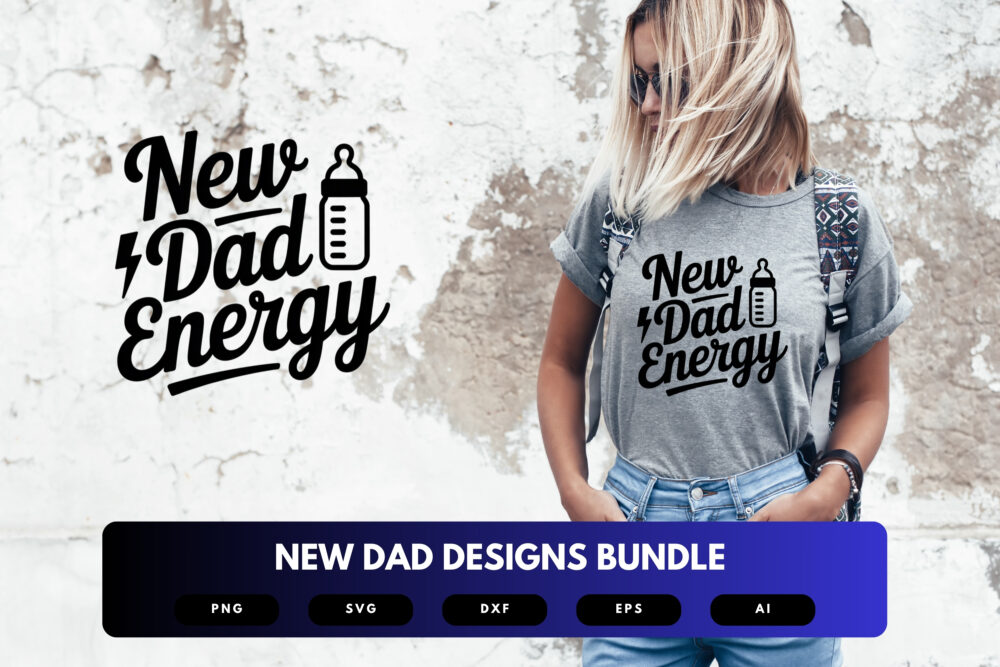 New Dad SVG Bundle | Funny Dad Quotes Clipart, First-Time Father Cut Files for Cricut & Sublimation - Image 6