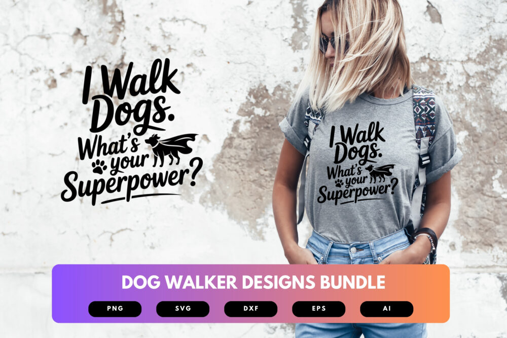Dog Walker SVG Bundle | Pet Sitting Clipart, Funny Dog Lover Cut Files for Cricut & Sublimation Projects - Image 6