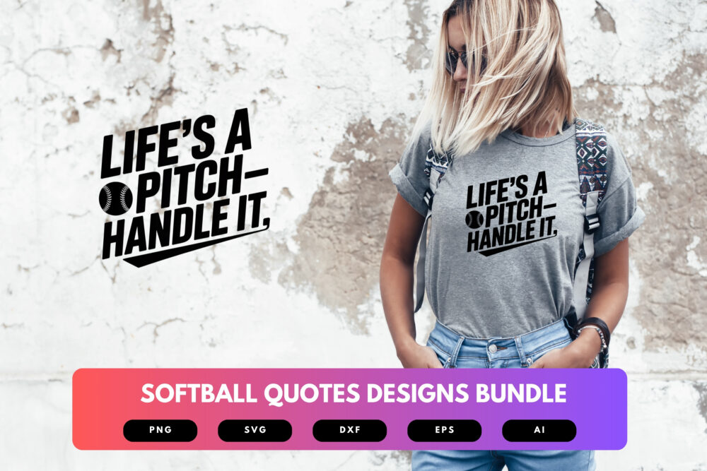 Softball SVG Bundle | Motivational Funny Softball Quotes Cut Files for Cricut, Sublimation & DIY Crafts - Image 5