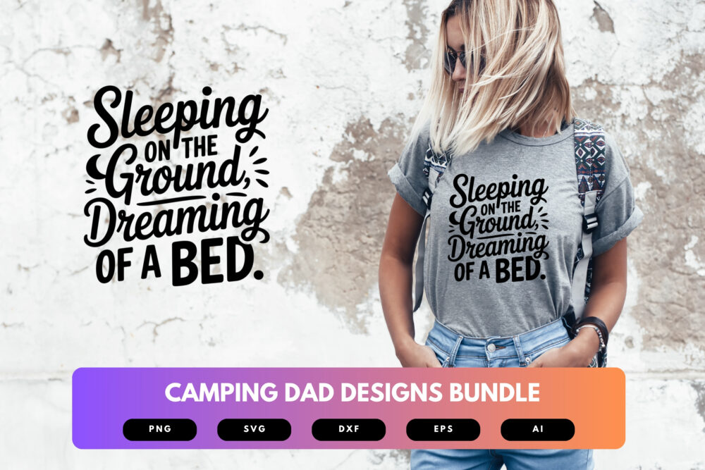 Camping Dad SVG Bundle | Outdoor Father Clipart, Campfire Silhouette Cut Files for Cricut & Sublimation - Image 5