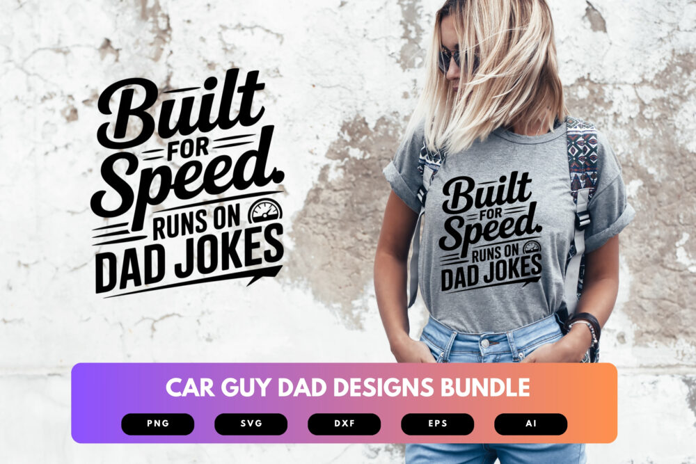 Car Guy Dad SVG Bundle | Garage Mechanic Clipart, Muscle Car Silhouette Cut Files for Cricut & Sublimation - Image 6
