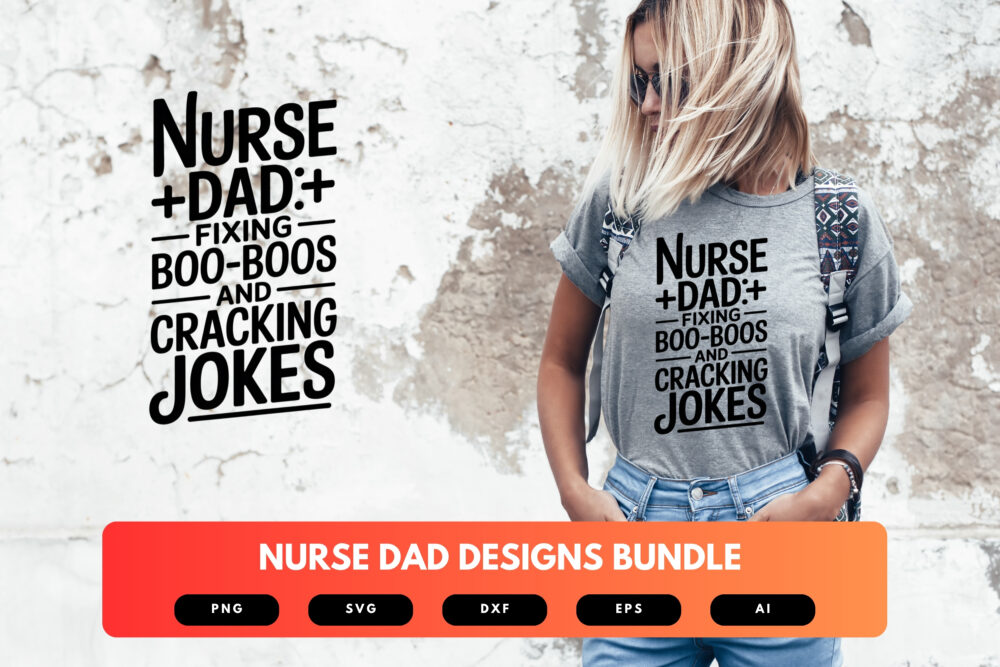 Nurse Dad SVG Bundle | Healthcare Clipart, Medical Silhouette Cut Files for Cricut & Sublimation - Image 6