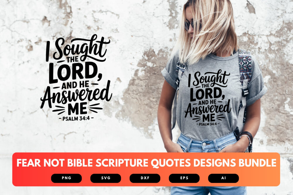 Fear Not SVG Bundle | Bible Verse Cut Files, Christian Scripture Quote Designs for Cricut & Sublimation - Image 6