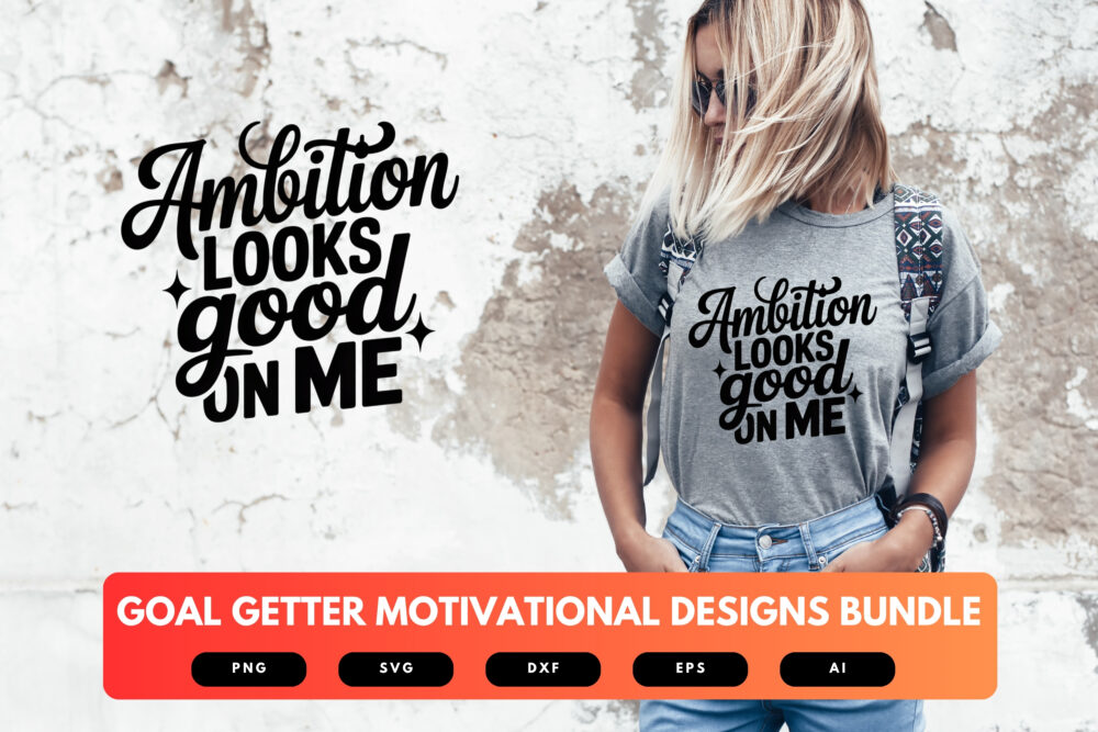 Goal Getter SVG Bundle | Motivational Quote Cut Files for Cricut & Sublimation - Image 6