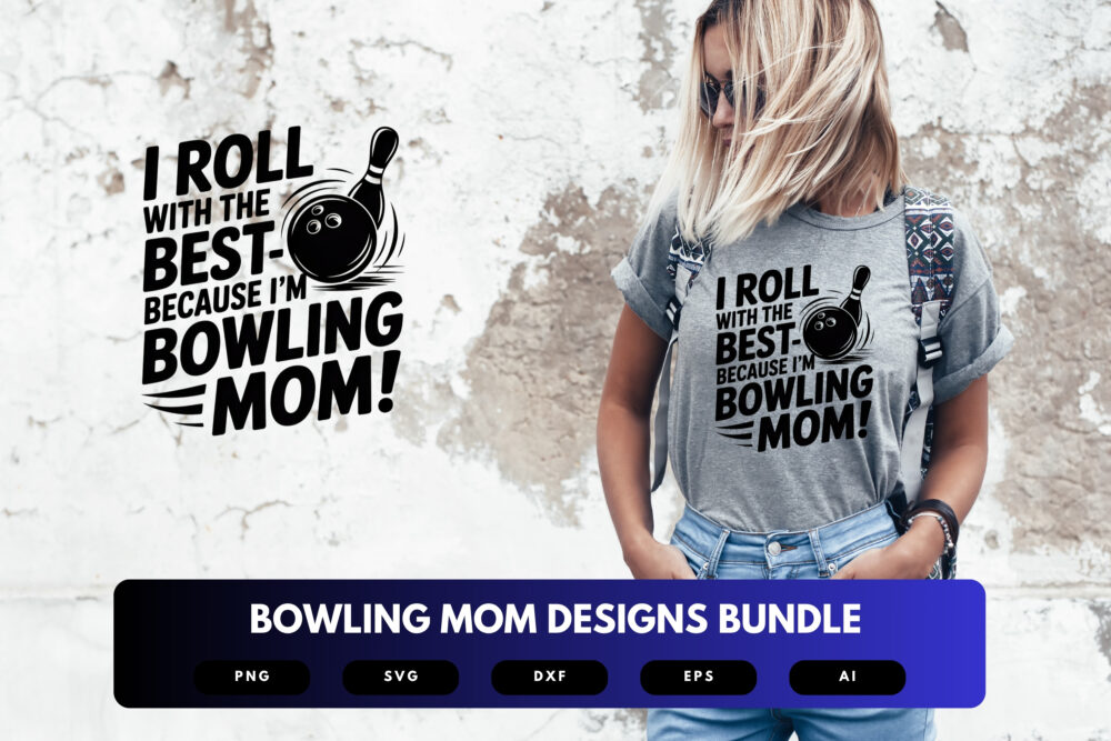 Bowling Mom SVG Bundle | Cute Bowling Clipart, Sports Silhouette Cut Files for Cricut & Sublimation - Image 5
