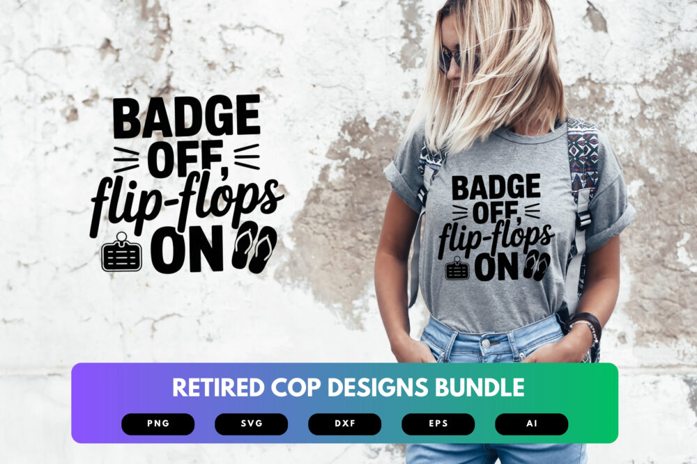 Retired Cop SVG Bundle | Funny Police Retirement Quotes , Law Enforcement Clipart for Cricut, Sublimation & T-Shirts - Image 6