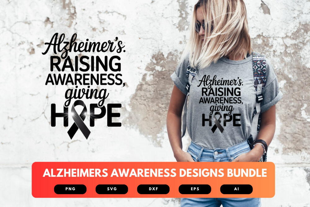Alzheimer’s Awareness SVG Bundle | Purple Ribbon Clipart, Support , Advocacy Cut Files for Cricut & Sublimation - Image 6