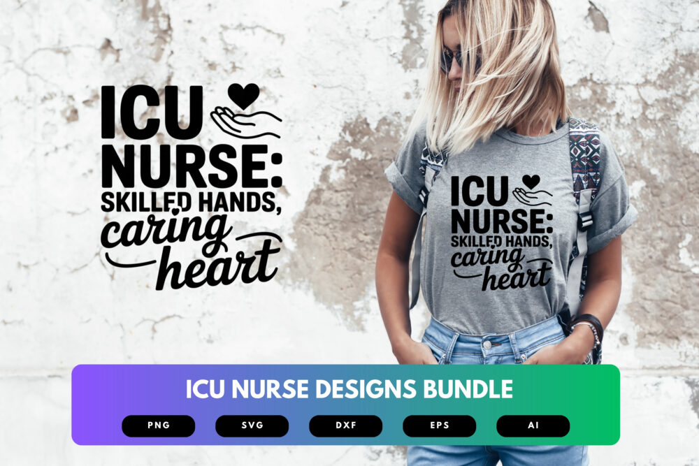 ICU Nurse SVG Bundle | Critical Care Clipart, Medical Silhouette Cut Files for Cricut & Sublimation - Image 6