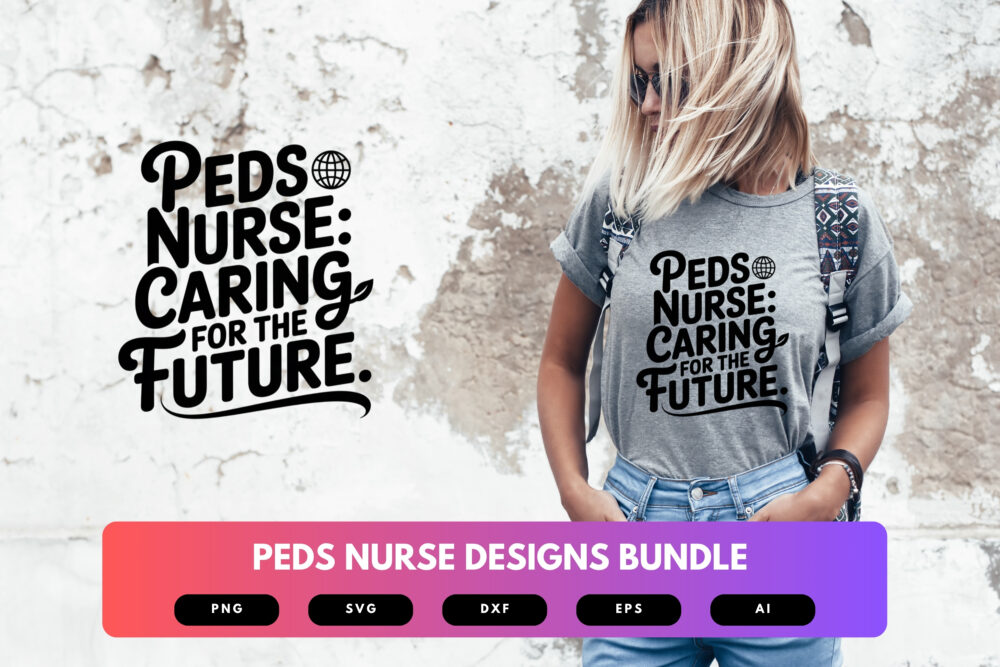 Pediatric Nurse SVG Bundle | Peds Nurse Clipart, Medical Cut Files for Cricut & Sublimation - Image 5