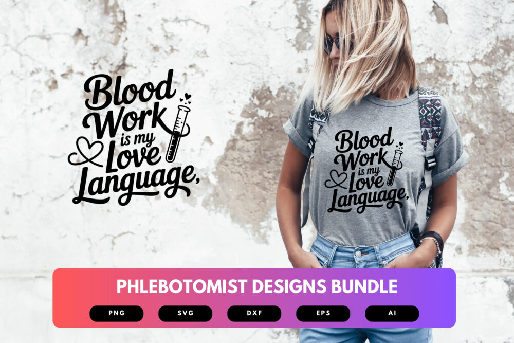 Phlebotomist SVG Bundle | Blood Draw Medical Clipart, Healthcare Cut Files for Cricut & Sublimation - Image 6