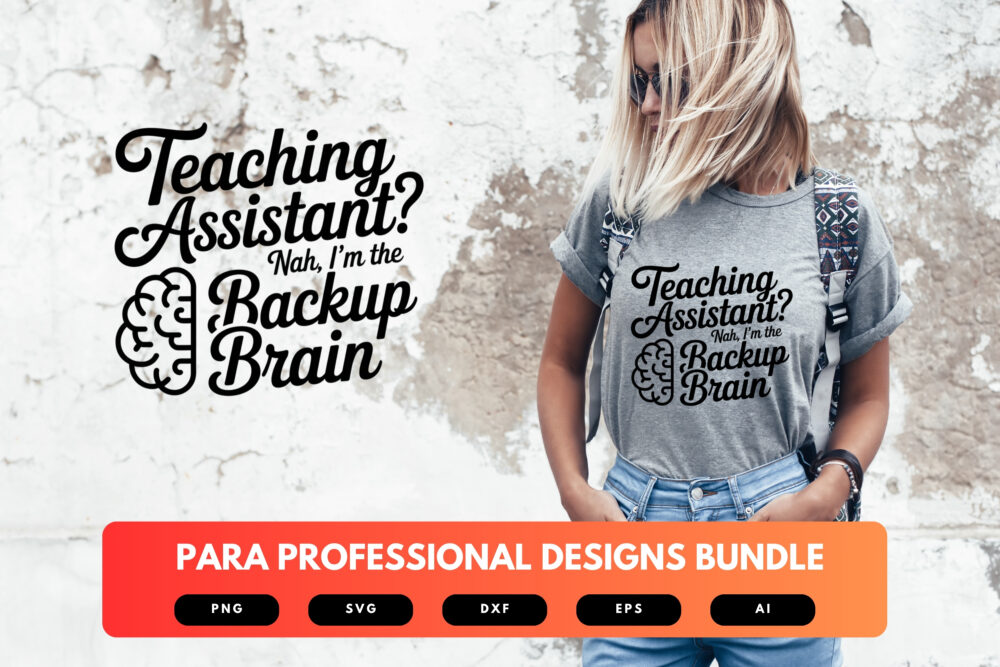 Para Professional SVG Bundle | School Staff Clipart, Teacher Aide Silhouette Cut Files for Cricut & Sublimation - Image 6