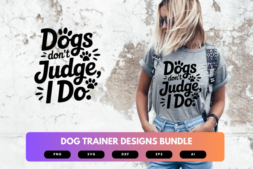 Dog Trainer SVG Bundle | Dog Training Clipart, Pet Obedience Silhouette Cut Files for Cricut & Sublimation - Image 6