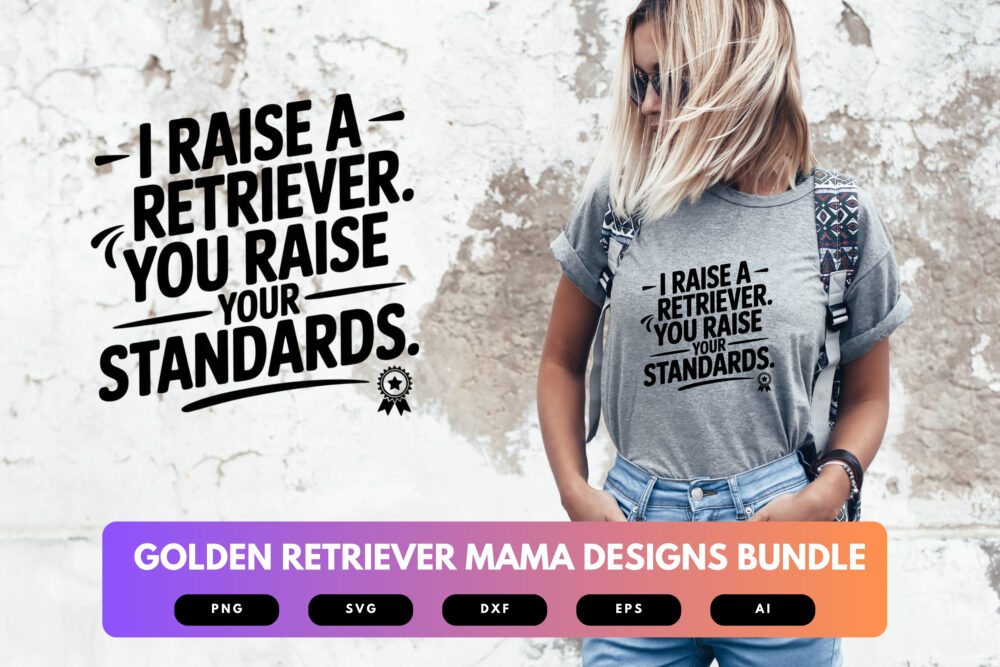 Golden Retriever Mama SVG Bundle | Funny Dog Shirt Designs, Pet Lover Clipart , Cut Files for Cricut & Sublimation - Image 6