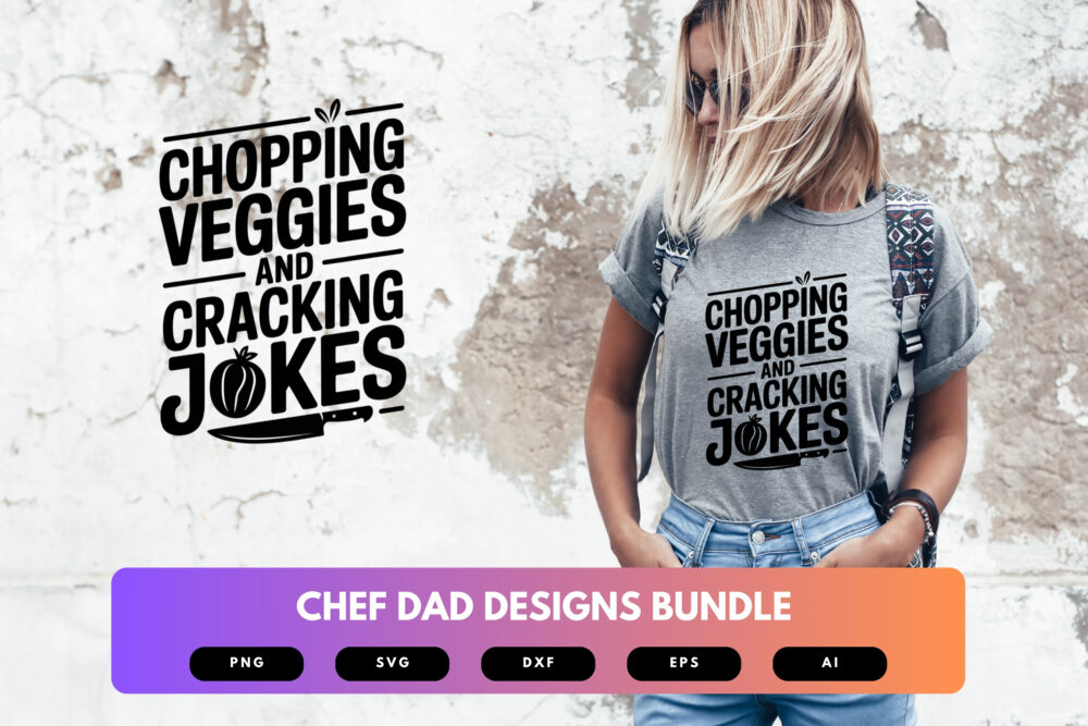 Chef Dad SVG Bundle | Cooking Clipart, Funny Kitchen Silhouette Cut Files for Cricut & Sublimation - Image 6
